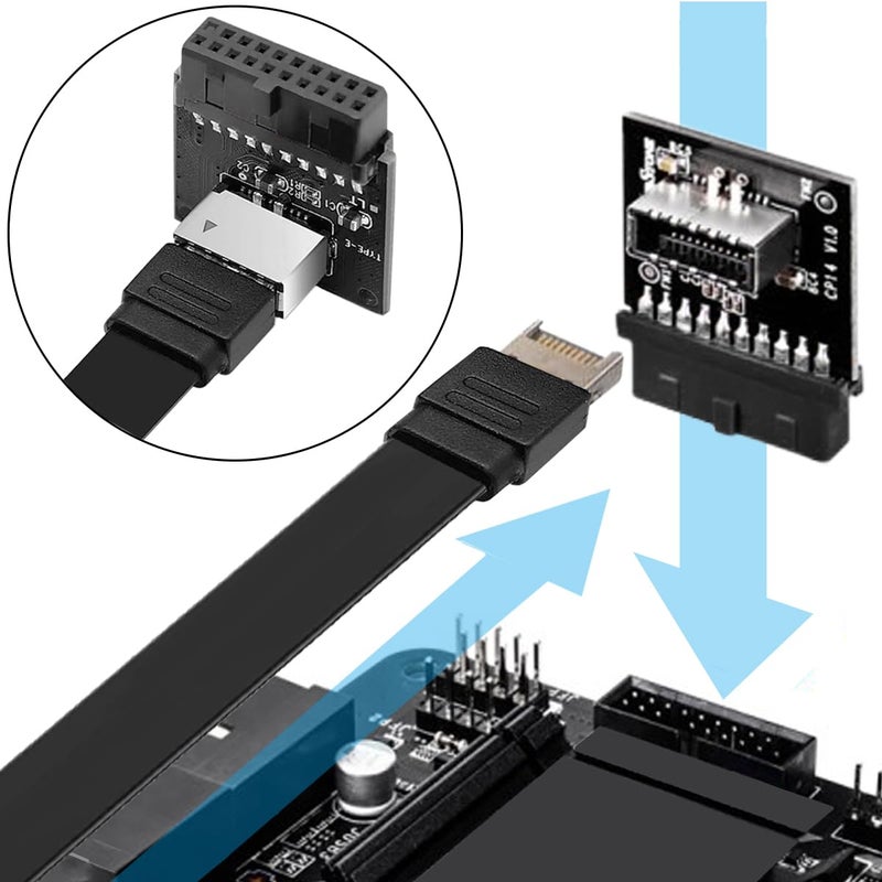 DKARDU Mainboard USB 3.0 Front 19Pin to 3.1 Type-C Front Panel Header Type-E Adapter 19 to 20 Pin Expansion Card for Motherboard - Image 4